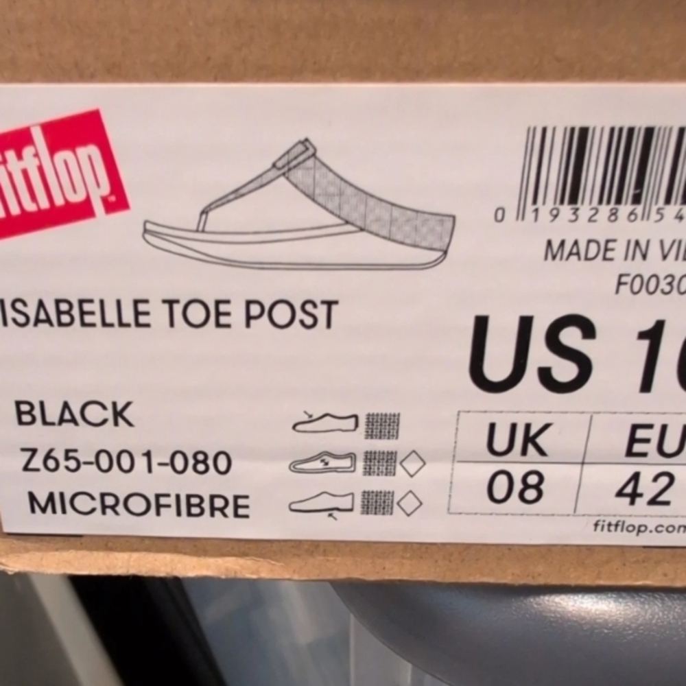 FitFlop Woman sz 10 Isabelle Crystal Black Sandals - Picture 6 of 6